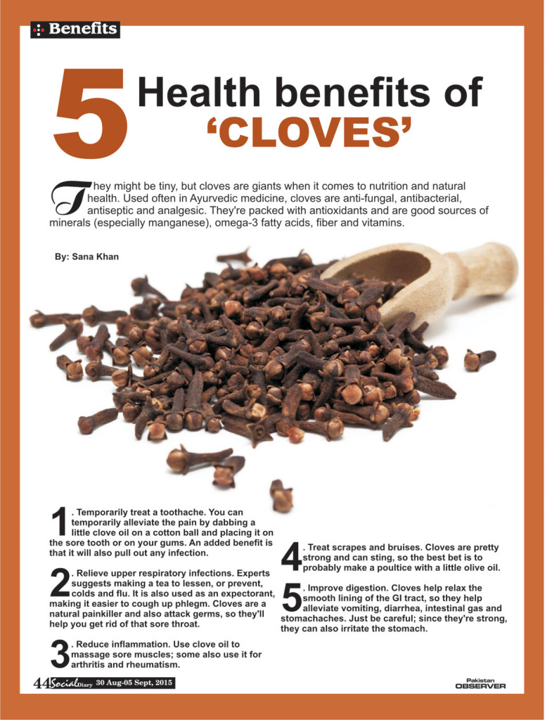 5 Health benefits of ‘CLOVES’ Social Diary