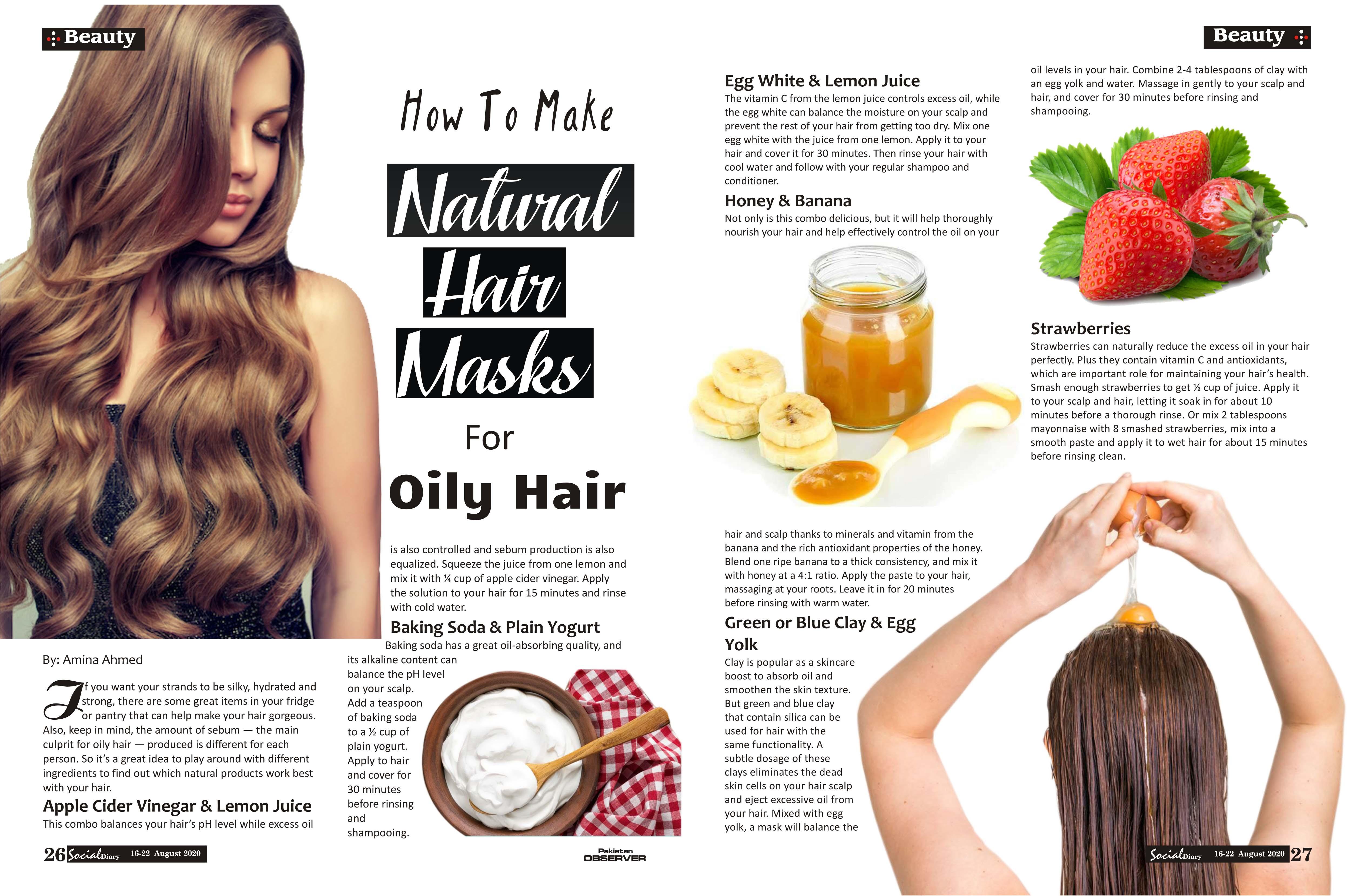 How To Make Natural Hair Masks For Oily Hair – Social Diary