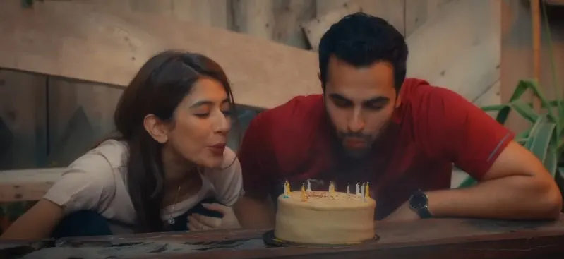 Indian actor Ankur Rathee and Syra Yousuf in the film