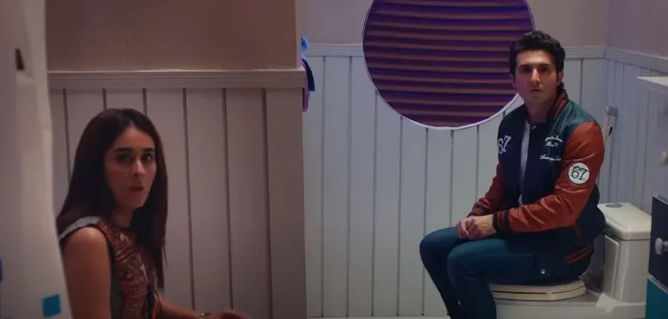 Shehzeen Rahat and Shehroz Sabzwari in one scene