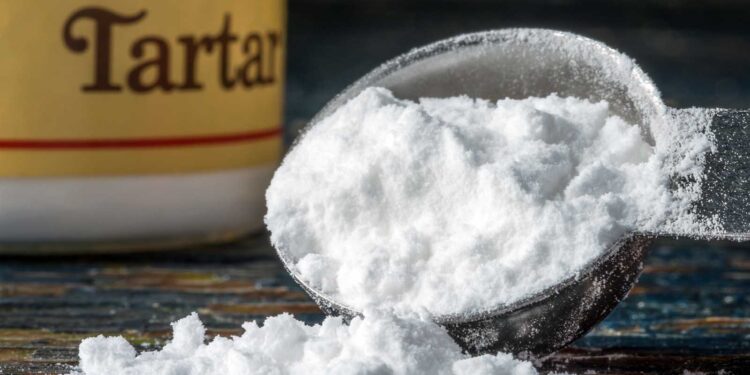 Cream of Tartar Spilled from a Teaspoon